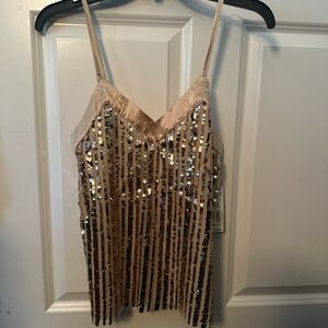 MEDIUM SPARKLING SPAGHETTI STRAP TOP
